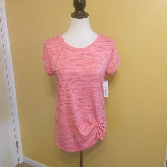 ZELOS Tops - Zelos coral ruched athletic top sz XS NWT *K